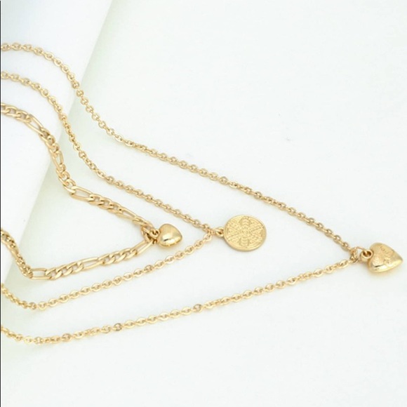3/$30 💛 Dainty Heart Layered Necklace - Picture 3 of 4